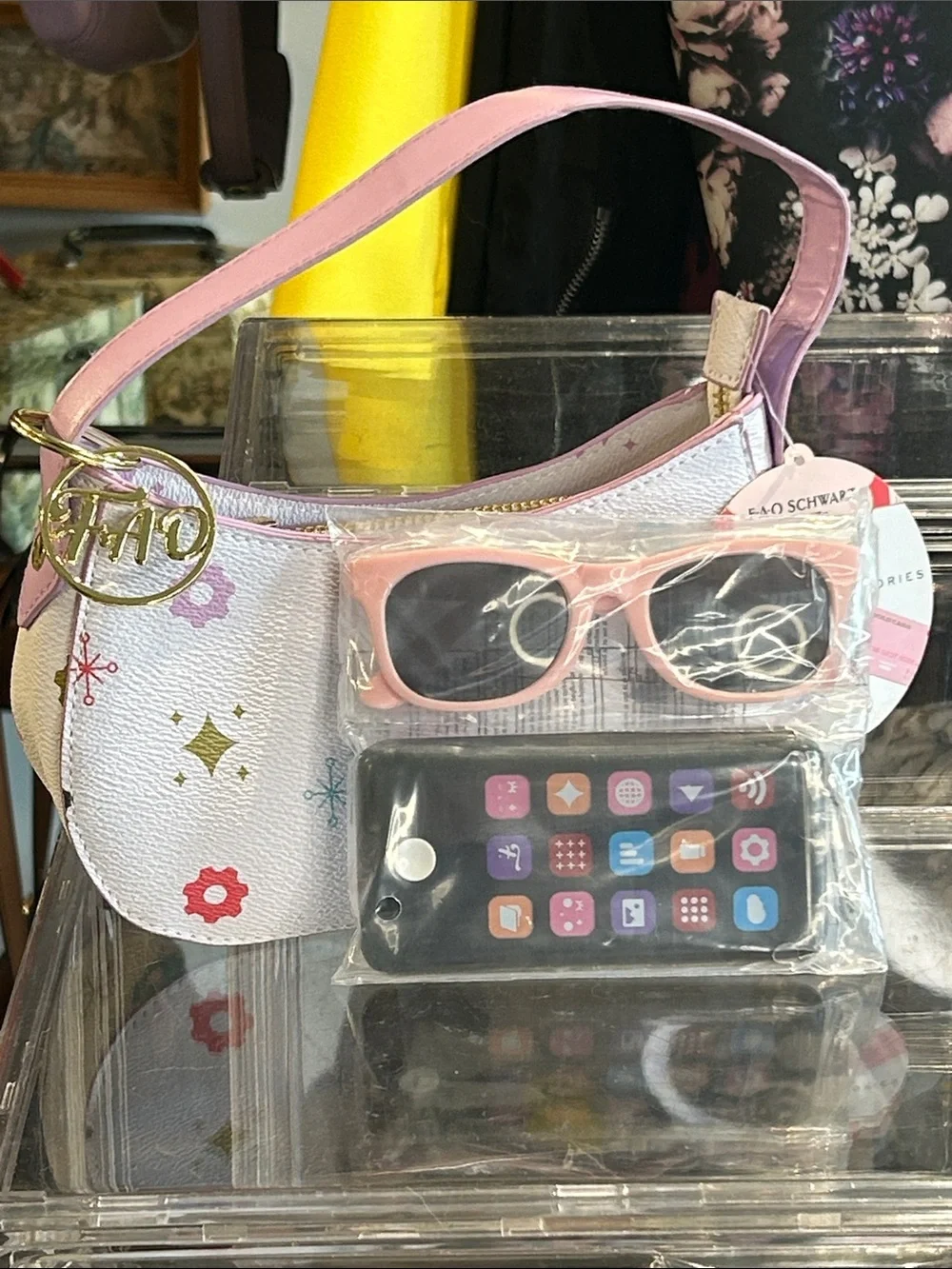 FAO Schwarz SoHo Girls Handbag & Accessories 8”x 5” Set of 2 NWT